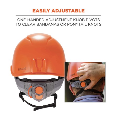 Skullerz By Ergodyne Anti-Fog Clear Lens Orange Class E Safety Helmet with Visor 8974V